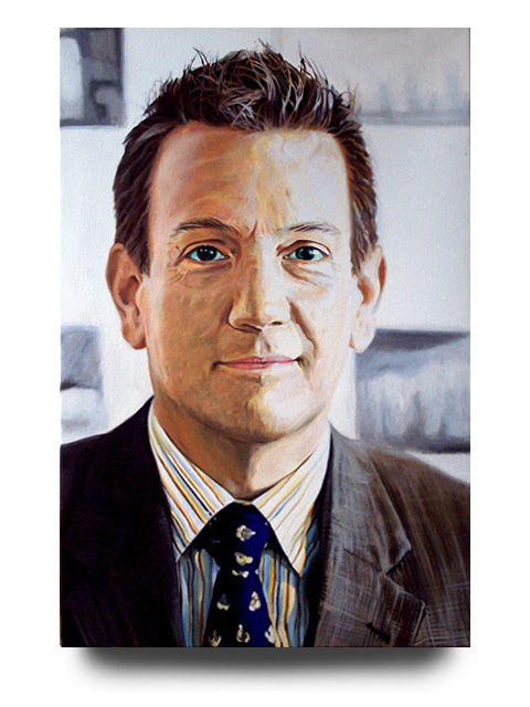 Bill Maynes, acrylic on canvas by Tom Hbert