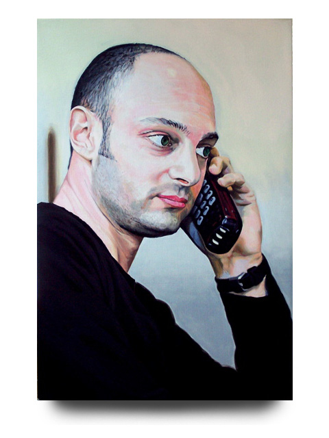 Derek Eller, acrylic on canvas by Tom Hbert