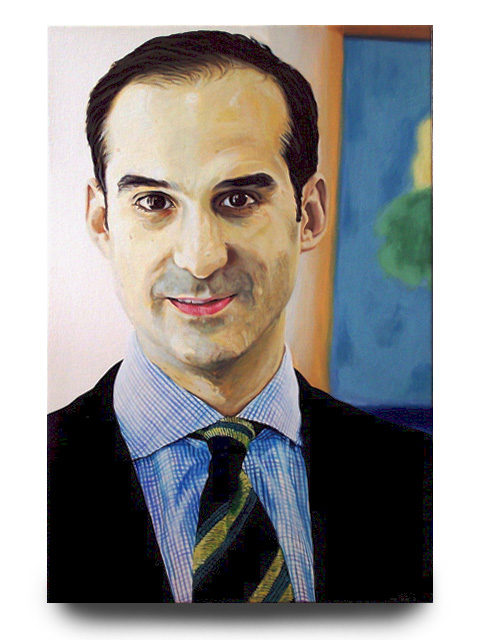 Ed Deluca, acrylic on canvas by Tom Hbert