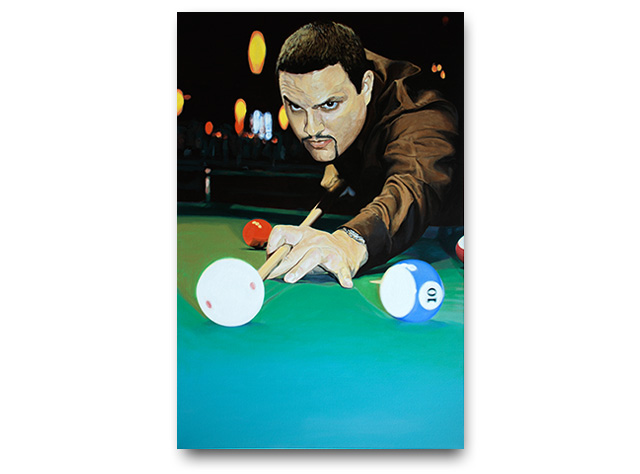 Johnny Ervolino, acrylic on canvas by Tom Hbert